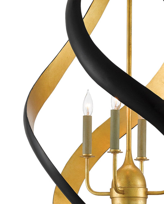 Trephine Black & Gold Chandelier
