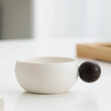 110ML Ceramic Espresso Cup With Wooden Handle