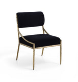 Bastille - Upholstered Dining Side Chair (Set of 2) - Brass Frame