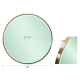 Broidy Round Mirror- Emerald Green