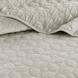 Velvet 3-Piece Quilt Set, Ivory