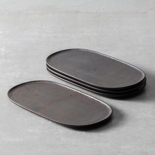Nivo Metallic Rectangular Serve Platter 13.4"