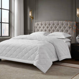 Premium Cotton Blanket with Plush Loft Fiber Fill, White