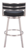 Gimsby Swivel Barstool Black