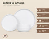 Kook 12-Piece Ceramic Dinnerware Set for 4