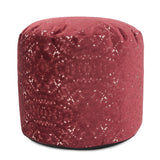 Round Tall Pouf Pisani Ruby
