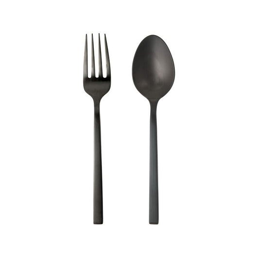 Arezzo Brushed Black 2pc Serving Set