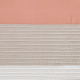 Faux Silk Color Block Window Pintuck Curtain, Coral