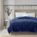 Reversible Down Alternative Bedding Blanket, Navy Blue