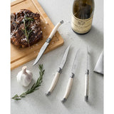 Laguiole Connoisseur 4-Piece Ivory-Colored Steak Knife Set