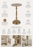 Candlestick Antique Brass Martini Table