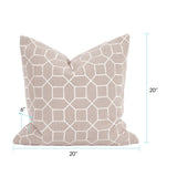 20 x 20 Pillow Trellis Slate - Down Insert
