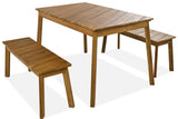 ELVON 49" 3-Piece Outdoor Dining Set