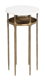 Bild Side Table White & Brass