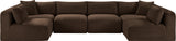 Shaggy - 6 Piece Modular U-Shaped Armless Sectional