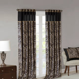 Wholesale Paisley Jacquard Window Panel Pair (2), Black