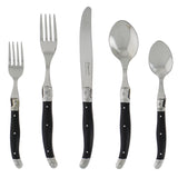 Laguiole 20-Piece Stainless Steel Flatware Set, Black