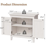 Storage Cabinet Set of 2, Sideboard Cabinet with Doors