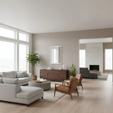 Asbille Glossy White Wall Mirror