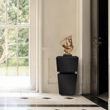 Black Mirrored Pedestal Short