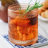 10 oz Rose Gold Hobnail Beaded Glasses Set of 6