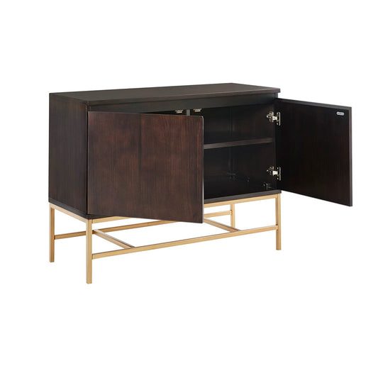 Modern Accent Cabinet Contemporary Chest, Gold Base *