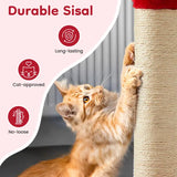 22" Cat Scratching Post, Sisal Cat Scratcher with Interactiv