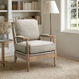 Padded Armchair Classic Farmhouse Style Accent Chair *