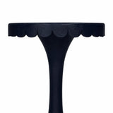 Scalloped Round Drink Table Navy Blue