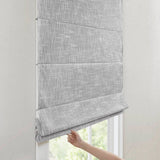 Total Blackout Cordless Roman Shade Light Grey