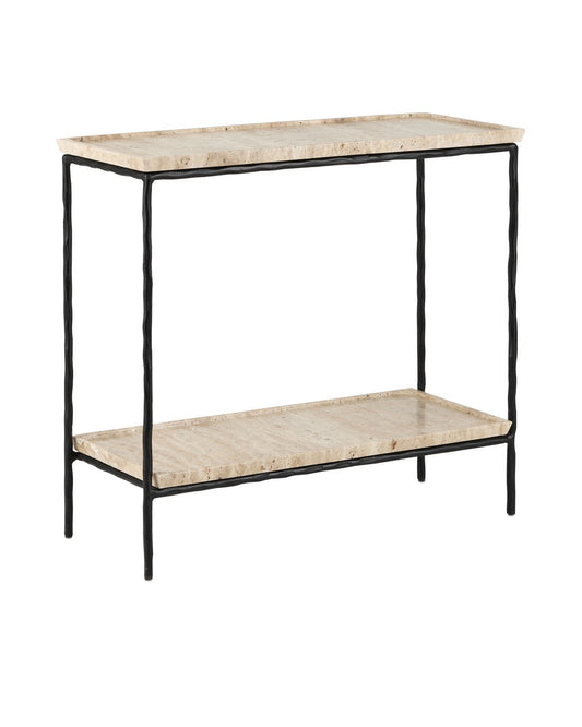 Boyles Travertine Side Table