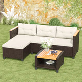 Wholesale 3-Piece Patio Furniture Set, PE Rattan Outdoor Sectional