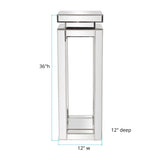 Mirrored Pedestal Table - tall