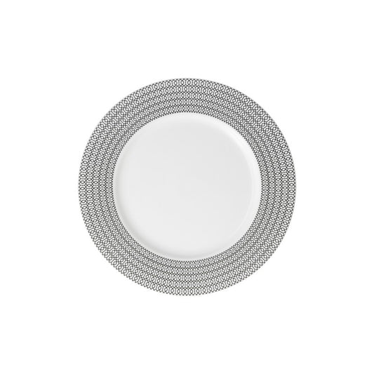 Ornament Black Dinner Plate 10.75"