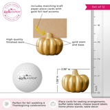 Harvest Gold Pumpkin Place Card Holder Set of 6