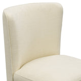 Cube-Inspired Curved Back Dining Motion Chair, Cream