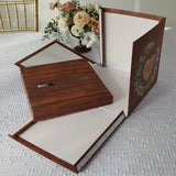 Rustic Brown Wood Card Box - Updated