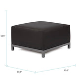 Axis Ottoman Atlantis Black Titanium Frame