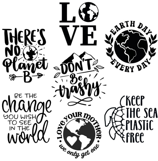 Earth Day Laser Engraved Sleeves