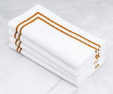Terracotta Double Line Embroidery Napkins