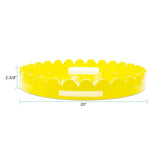 Round Scalloped Riviera Tray - Yellow
