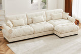 CLOUDIES 134" 3 Seater Sofa with 1 Ottoman