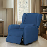 3-in-1 Wingback Swivel Chair Power Recliner, Blue