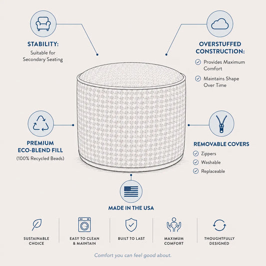 Custom Tall Pouf
