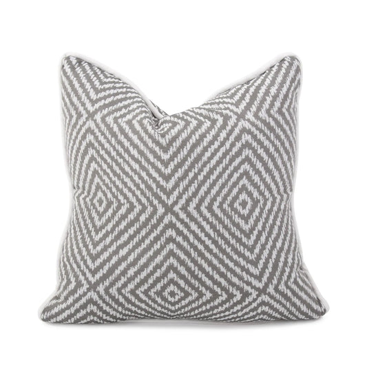 20 x 20 Outdoor Pillow Helm Pewter- Down Alternative Insert