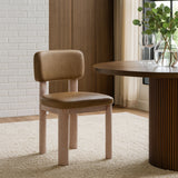 Paloma - Vegan Leather Upholstered Dining Chair (Set of 2) - Tan / Rich Natural