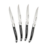 Au Nain Laguiole, Set of 4, Black Horn Steak Knives