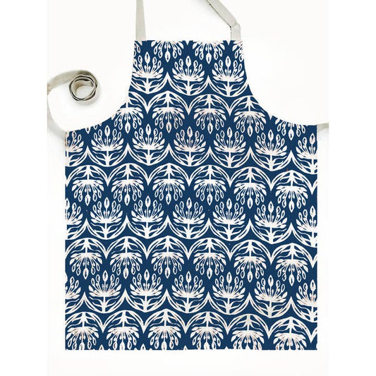 French Home Botanical Apron – Indigo