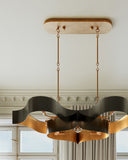 Grand Lotus Oval Black Chandelier