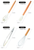 Colourful White Silicone Kitchen Utensils Set